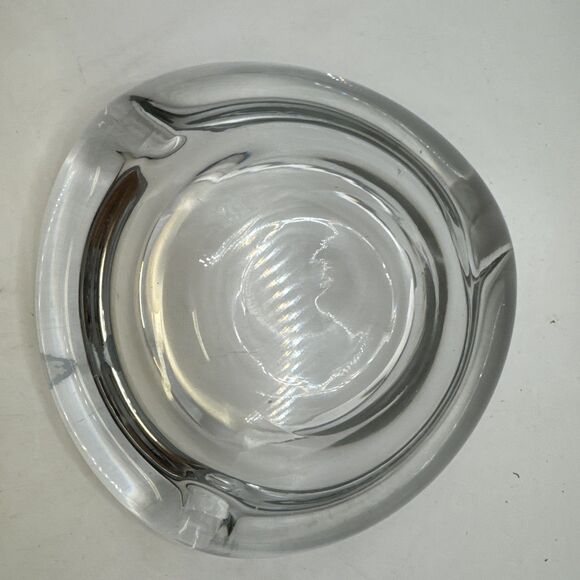 Orrefors Crystal Octagonal Clear Glass Heavy Thick Dish Bowl Ashtray Sweden VTG - Picture 8 of 8